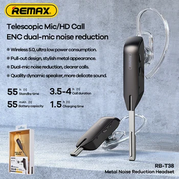 Remax RB-T38 Apel de Reducere a Zgomotului Reglabile Cu suport de Afaceri fără Fir Căști Oem Bluetooth pentru Căști