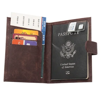 Retro de afaceri din Piele PU Hasp Portofel de Călătorie Pașaportul Titularului Protector Acoperă Pașapoarte Organizator Suport de Înaltă Calitate