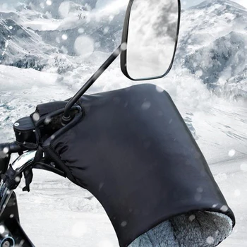 Rezistent La Apa De Înaltă Calitate Ghidon Motocicleta Mănuși Cu Un Deget Cald Motocicleta Mână Capac Îngroșa Prindere Mufe Cu Benzi Reflectorizante