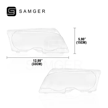 Samger 1Pair Farurilor Auto Lens Cover Auto Abajururi de Lampă de Coajă se Potrivesc Pentru BMW E46 M3 2Door 1999 2000 2001 2002 Stânga și Dreapta