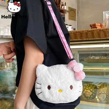 Sanrio Hello Kitty Drăguț Dulce Moda Noua Versatil Geanta Crossbody Fete Coreene Geantă De Umăr Talie Pachete Minunat Trendy Genți De Mână