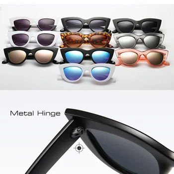 SHAUNA Retro Ochi de Pisică ochelari de Soare Femei UV400 Balama Metalică