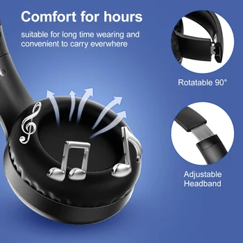 Siindoo JH-926B-S fără Fir Bluetooth Căști Pliabile Căști Stereo Super Bass de Reducere a Zgomotului Microfon Pentru Adult Copii pentru TV