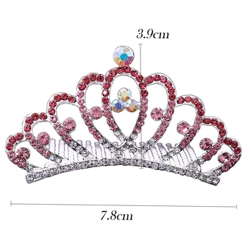 Simplu Piepteni Coroane Strălucitoare Stras Diademe pentru Copii Little Princess Diademă coreea Moda Cristal Benzi de Cap Bijuterii