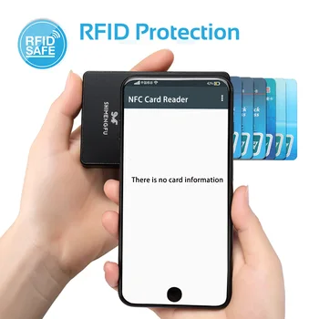 Slim Carte de Titularul Portofel RFID Pop-up Buton carteira - 