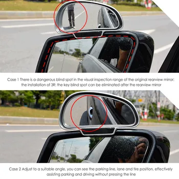Sticlă Convexă Auxiliare Oglinda Auto Retrovizoare Oglinzi Unghi Mort Blind Spot Snap Fel De Asistent De Parcare Accesorii Auto