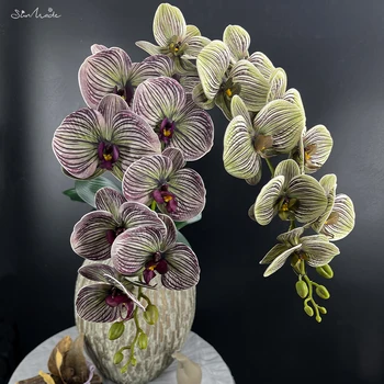 SunMade High-end de Mare Orhidee Ramură 3D Flori Artificiale Acasă Decorare Nunta Ghivece de Flori Decorative Fleurs Artificielles