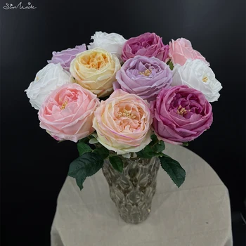 SunMade Real Atingere Mare a Crescut Ramură de Flori Artificiale pentru Acasă Cameră Decor Camera de zi de Decorare Flores Artificales Nunta