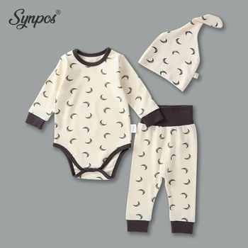 Synpos Clasic Copil Nou-Născut Star Body Set 2 Buc Bumbac Body + Pantaloni Copilul Acasă Tinutele 0-24 Luni