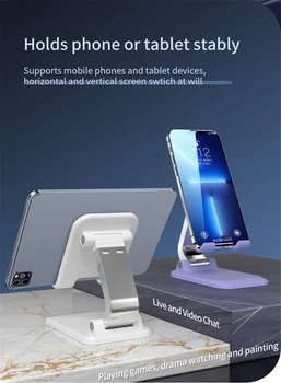 Telefon mobil Stand pentru Birou Complet Pliabil Reglabil pe Înălțime Tablet Suport stativ pentru iPad Dock Portabil Cardle pentru iPhone