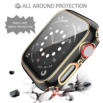 Temperat caz ceas Pentru Apple watch 45 mm 41 mm 38mm 42mm 40mm 44mm serie Ceas caz de protecție Pentru iwatch serie se 7 6 5 4 3