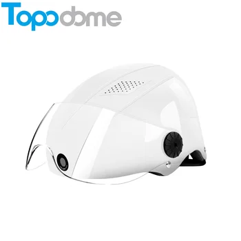 Topodome 1080P, wi-fi Hotspot, Bluetooth Speaker Interfon Reportofonul Built-in Baterie de 3000mAH Casca Motocicleta Fata Spate Camera IP