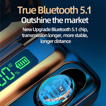 TWS Căști Bluetooth Stereo Wireless 5.1 Căști Bluetooth Touch Control Anulare a Zgomotului de Sport Căști Cu Microfon