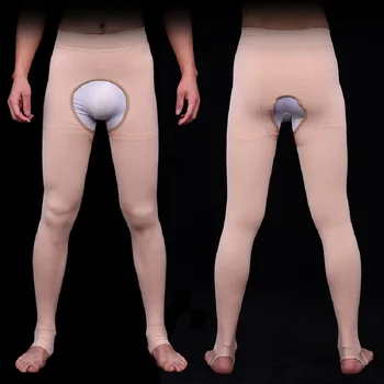 Unisex Fundul Casual Acasă Deschis Picioare Legging Purta Pijamale nu ai Nevoie de decolare Sexy Split Pantaloni Respirabil Pantaloni Sport
