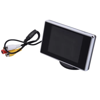 Universal de 3.5 Inch TFT LCD Monitor Auto Auto Parcare Inversă Rezervă Monitor 2 Intrare Video pentru DVD-ul din Spate Vedere aparat de fotografiat