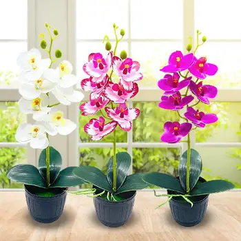 Ușor 1 Set Util Desktop Fals Ghivece Cu Flori Eco-Friendly Imitație De Ghivece Cu Plante Deosebite Centerpieces De Masă