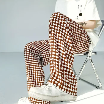 Vara M-5XL Carouri Pantaloni Barbati de Moda Casual, Pantaloni Largi Picior Bărbați Streetwear coreean Liber Drept Pantaloni de Mens Plus Dimensiune Pantaloni