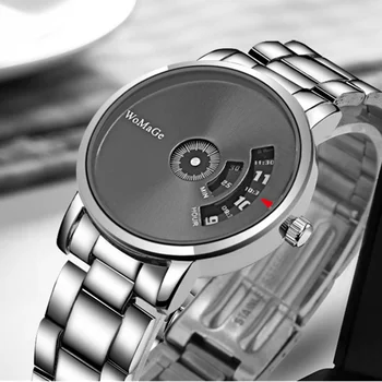 WoMaGe Brand placă Turnantă Bărbați Ceas de Moda pentru Bărbați Ceasuri de Lux Plin de Oțel Ceas de mână de sex Masculin Data Ceas Saat Relogio Masculino
