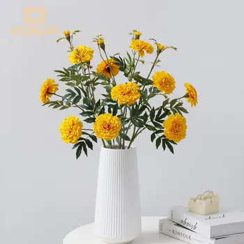 WQNJIN 1 Buchet de 3 Capete de Flori Artificiale Real Atinge Crizantema Fals Plante Flori de Plastic, Decor Nunta