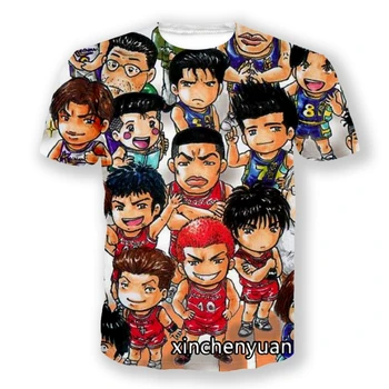 Xinchenyun Nouă Bărbați/Femei Anime SLAM DUNK 3D Printed Short Sleeve T-Shirt de Moda Tricou Sport Hip Hop Topuri de Vara L39