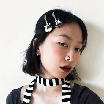 Y2K Estetic Dotari Chitara Clip de Păr Subcultură Lolita Stras Kawaii Instrumentale Bijuterii 2023 Trendy coreean Ac de Păr