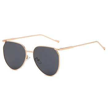 ZLY 2022 Noua Moda Rotund ochelari de Soare Femei Bărbați Degradeuri Lentilă Subțire de Tip Cadru din Aliaj de Lux de Brand Designer de Ochelari de Soare UV400