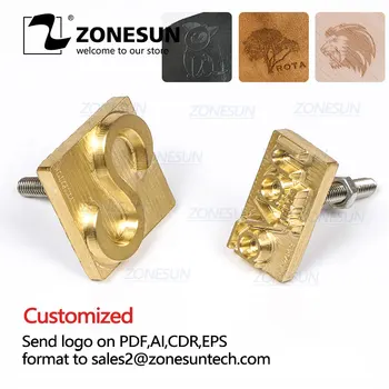 ZONESUN Logo Instrumente Sculptură Relief de Branding Fierbinte alamă Mucegai din piele timbre de Încălzire pe animale de Companie Centura lemn de nunta personalizate fier