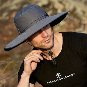 În aer liber de vară Margine Largă protecție Solară Capace de Moda pentru Bărbați ochelari de Protecție Parasolar Găleată Pălării de Călătorie uscare Rapidă Pescuit Pălării Panama